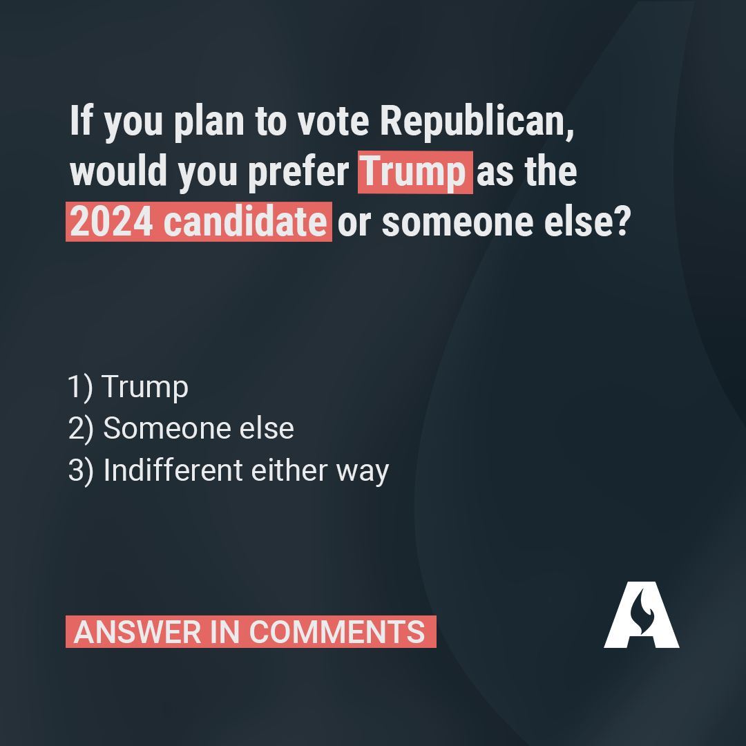 If you plan to vote Republican, would you prefer Trump as the 2024 candidate or someone else? Share in the comments.#askdrbrown #drmichaelbrown #poll #questions #trump #republican #usa #elections #elections2022